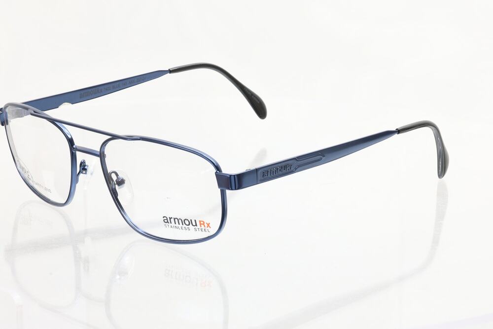 ArmouRx 7402 Blue 57-18-145mm Eyeglass FRAMES ONLY - NEW WITH DEFECTS - READ
